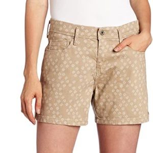 Levi’s Camel Brown Abstract Print Denim Shorts